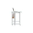 thumbnail image 2 of Small Folding Desk 31.5" Space-Saving Study Office Desk White, 2 of 5