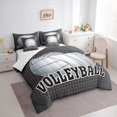 thumbnail image 3 of jejeloiu Volleyball Sport 7pcs Bedding Comforter Set,Ball Gamer Game Queen Bedding Sets,White Gray Queen Sheet Sets For Boys Teens,Super Cozy Room Decor Reversible, 3 of 8