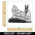 thumbnail image 2 of Easter Bunny Hen Laying on Eggs Holiday Chicken Self-Inking Rubber Stamp Ink Stamper - Black Ink - Small 1 Inch, 2 of 7