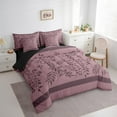 thumbnail image 2 of Manfei Rustic Leaf Bedding King Size, Vintage Fashion Bedding Sets King Size, Adult Female Male Reversible Comforter Sets with Sheets, Lightweight Bedroom Decorative, 7pcs, 2 of 6