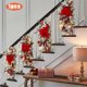 thumbnail image 2 of Christmas Door Pendant Scene Layout Christmas Wreath Home Decoration Door Hanging Stair Wreath Wall Hanging Christmas Decor, 2 of 4