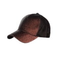 thumbnail image 4 of C.C Ponycap Messy High Bun Ponytail Adjustable Glitter Mesh Trucker Baseball Cap, Bronze, 4 of 4
