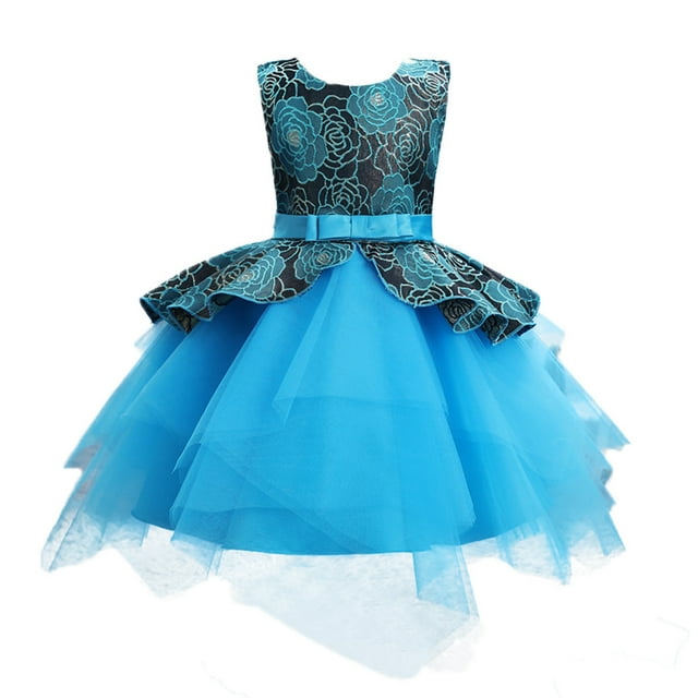 Robe de Bal en Dentelle Florale pour Tout-Petits, Enfants, Bébés Filles, Robe de Princesse, Robe de Fête, Vêtements