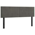 thumbnail image 2 of vidaXL LED Headboard Dark Gray 56.7"x2"x30.7"/34.6" Velvet, 2 of 55
