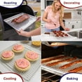 thumbnail image 5 of Premium Toaster Oven Pan Nonstick Set of / Sheet Pan for Baking Small Cookie Sheet Tray Durable Small Baking Trays for Oven Aluminum Baking Sheet Toaster Oven Tray x in, 5 of 5