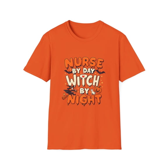 Nurse by Day Witch by Night Halloween T-Shirt