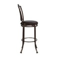 thumbnail image 3 of Linon Calif 30" Metal Swivel Bar Stool in Coffee Brown, 3 of 8