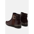 thumbnail image 3 of Frothy Buckled Ankle Boots With Croc Detail, 3 of 9