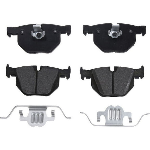 Rear Brake Pad Set - Compatible with 2007 - 2018 BMW X5 3.0L 6-Cylinder 2008 2009 2010 2011 2012 2013 2014 2015 2016 2017