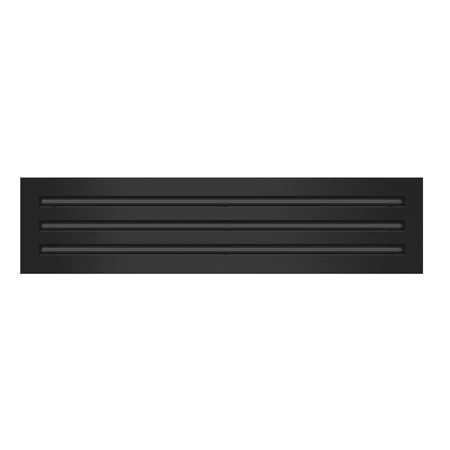

25x6 Modern AC Vent Cover - Decorative Black Air Vent - Standard Linear Slot Diffuser - Register Grille for Ceiling Walls & Floors - Texas Buildmart