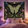 thumbnail image 2 of Luna Moth in Moonlit Garden, Mystical Celestial Wall Art for Nature Lovers, Dark Fantasy Decor Halloween Gift Tapestry Wall Hanging for Bedroom Living Room and Dorm, 2 of 6