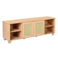 thumbnail image 1 of Homylin 64" Rattan TV Stand for 65/70 inch TV Living Room Storage Console Entertainment Center, 1 of 8