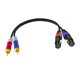 thumbnail image 2 of Gwong Electrónica 2 XLR hembra a 2 Cable RCA masculino Cable de audio Flexible HiFi para micrófono, 2 of 6