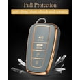 thumbnail image 3 of for Toyota Key Fob Cover, for Camry RAV4 Highlander Avalon C-HR Prius Corolla GT86 Key fob case Premium Soft TPU Full Cover Protection Smart Key Holder, 3 of 7