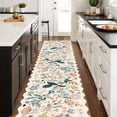 thumbnail image 5 of YOUFORTONG 2'6x12 Washable Floral Scalloped Hallway Runner Rug, Non Slip Soft Thin Floor Mat for Farmhouse Kitchen Entryway Bathroom Bedroom Laundry Living Room,Cream ﻿, 5 of 6