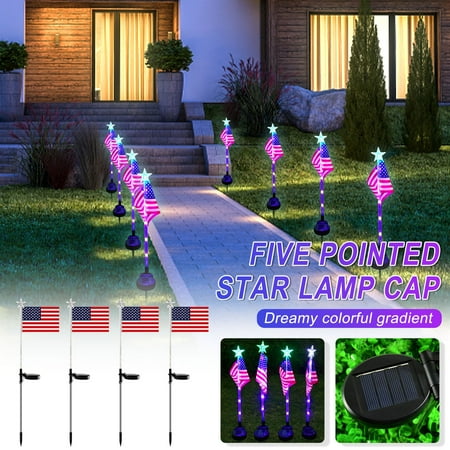 

Moocorvic Clearance Solar American Flag Light Yard Light Home Garden Courtyard Decor