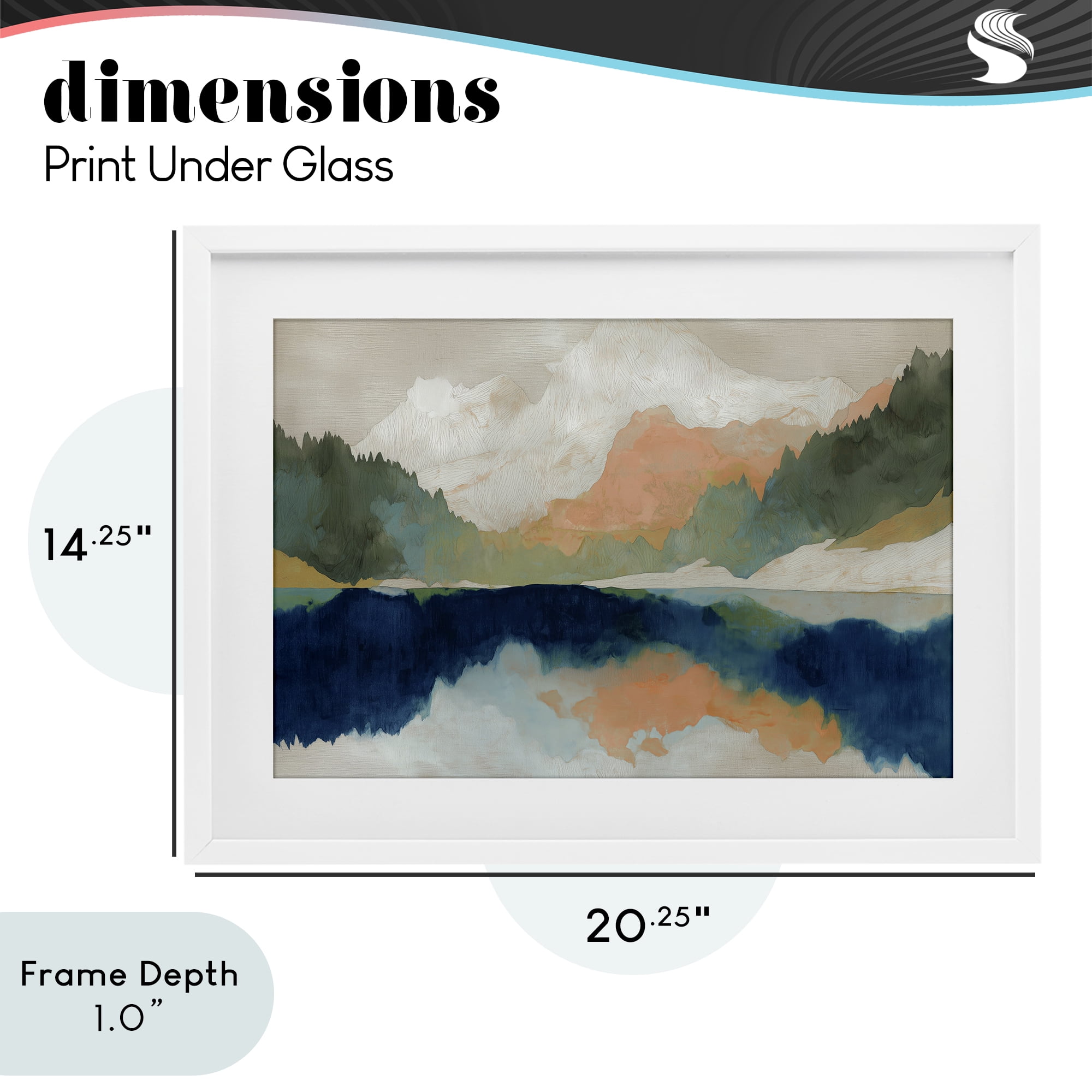 Stupell Industries Alpine Autumn Lake Reflection White Framed Print Under Glass, design by Chromatic Storm Studio