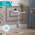 thumbnail image 2 of MUZZ Indoor Modern High Temperature Resistance Acrylic Circle Round End Table, Clear, 2 of 7