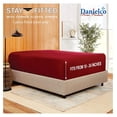 thumbnail image 2 of Stay Fitted Single Sheet, Fitted Sheet ! Stay Fit on Mattress with Elastic Straps at Corners, Extra Deep Pocket, Fits 18-24 Inch Mattress, King – Burgundy Red, 2 of 6