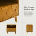 thumbnail image 7 of Wood End Table 2 Pieces with Drawer Open Shelf Charging Station Modern Table Living Room Acorn, 7 of 7