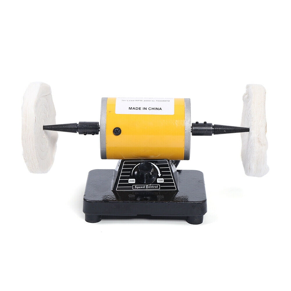 Miumaeov 5" Polishing Buffing Machine Jewelry Bench Buffer Polisher Grinder 7000 rpm 200W
