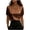 Brown, variant on Staron Summer Tops for Women Casual Pearl Embellished Round Neck Short Sleeve Loose Blouse Shirt, White M