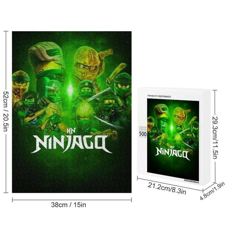 500 PCS Wooden Jigsaw Puzzles for Kids And Adults 3D Visual NinjaGo Puzzle for Friend Family Activity Games Unique Collection Gift Home Art Decor