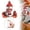 Pink, variant on Clearance Under $1 Flat Acrylic Snowman Christmas Ornament with Knit Hat and Plaid Scarf - Style 1