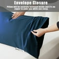 thumbnail image 4 of 100% Viscose Made from Bamboo Breathable Pillowcases Set of 2-Pack for Hot Sleepers and Night Sweats- Softness and Cooling Pillow CasesColor Navy Blue -20 x 30 Inches）, 4 of 5