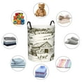 thumbnail image 4 of Sikiie Farm Animals 2 Print Round Dirty Clothes Basket, Waterproof Standing Foldable Storage Basket, for Laundry Room, Bedroom, Bathroom Storage-Medium, 4 of 6