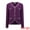 Purple, variant on DARING DIVA Women's Contrast Trim Knit Ribbed Cardigan Sweater S White