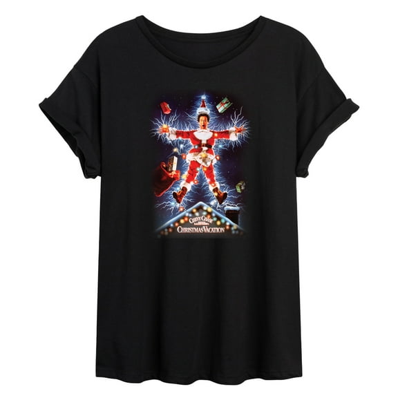 National Lampoon's Christmas Vacation - Holiday Light Electrocuted - Women's Oversized T-Shirt