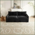 thumbnail image 2 of Modern Corduroy Loveseat Sofa with 2 Pillows – Sturdy Wood Frame, Deep Seat for Living Room, 2 of 11