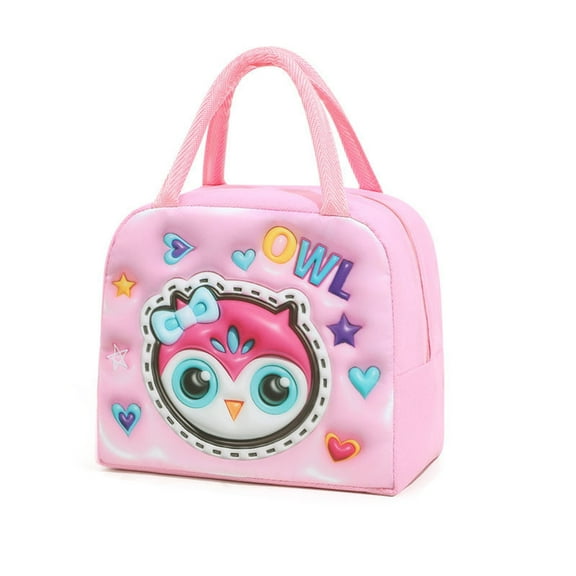 chaungfeng Cute Food Bag, Insulated Lunch Pouch, Portable Thermal Container with Foil Lining for Freshness, for Travel, Outdoors, Work