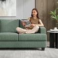 thumbnail image 3 of BLAZANT 3 Seater Sofa Oversize, 89" Extra Large Size Sofa Couch with Extra Deep Seats, Modern Loveseat Sofa, Comfortable Fabric, Easy to Install, for Living Room Apartment Lounge, Light Green, 3 of 9