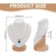 thumbnail image 2 of 1 expositor de busto para collar, de piel sintética blanca, de madera, organizador de joyas, para guardar collares, colgantes, gargantillas y cadenas., 2 of 7