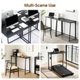 thumbnail image 6 of EDX Folding Computer Desk, 31.5 Inch Compact Foldable Writing Workstation for Small Spaces, Easy Assembly Space-Saving Home Office Table, Oak Finish,Black, 6 of 7