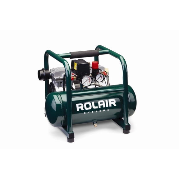 Rolair-JC10 1 HP - Ultra-Quiet (115V), 2.35CFM@90PSI, 2.5 Gall, Oil Less Compressor