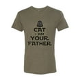 thumbnail image 3 of Cat I Am Your Father Cat Lover Mens Premium Tri Blend T-Shirt, Military Green, Medium, 3 of 5