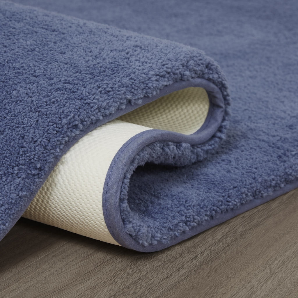 MAYEERTY Soft Polyester Bath Runner Rug, 24" x 40", Navy
