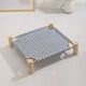 thumbnail image 4 of Cama colgante para perros, cama elevada de madera para perros, cama portátil desmontable para interiores y exteriores, ideal para gatos y perros pequeños., 4 of 7
