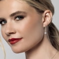 thumbnail image 3 of Gem Stone King 2.50 Cttw IGI Certified Round Lab Grown Diamond Dangle Earrings for Women in 14K Yellow Gold | Round Cut 1 Ct Each | D-E Color | VS1-VS2 Clarity, 3 of 5