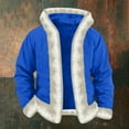 thumbnail image 4 of MAIHAN-Boy's Solid Color Winter Anorak Coat -Winter Hooded Cardigan, Christmas Warm Jacket, Christmas Hooded Cardigan Open Front Sweater(Blue,2-3Years), 4 of 5