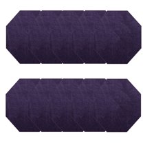 Furnishmyplace Furnish my Place Plush Solid Purple Color Rug Set of Area Rugs Set of 10 - 2' Octagon