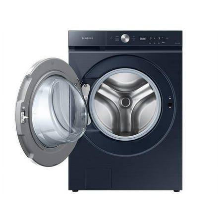 Samsung - BESPOKE 5.3 Cu. Ft. High-Efficiency Stackable Smart Front Load Washer with Steam and AI OptiWash - Brushed Navy