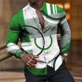 thumbnail image 1 of Camisa de manga larga con cuello alto y solapa con gráfico HD de lujo y música creativa para hombre nueva de 2024, 1 of 6