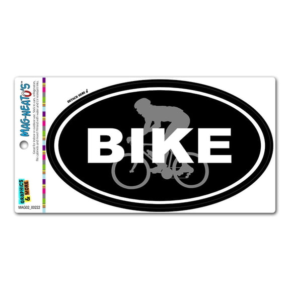 Bike Mountain Biking Cycling - Euro Oval MAG-NEATO'S(TM) Car/Refrigerator Magnet