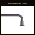 thumbnail image 3 of Lunar Complete Blackout Room Darkening Steel Wrap Rod, 48-86" Adjustable Length, 5/8" Dia., Brown, 3 of 9