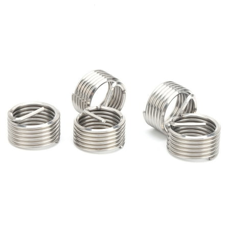 

Higoodz Wire Thread Insert Thread Protection Tool 5Pcs Wire Thread Insert Threaded Bushing Socket Screw Hole Repair Protection Tool M22x2.5x1D