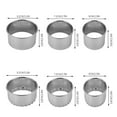 thumbnail image 2 of Cookie Cutters - Stainless Steel Dumpling Molds/Cake Molds/Scones, Gradient Sizes, Suitable For Cooking And Baking (6-Piece Set, Rounded And Irregular Edges), 2 of 5
